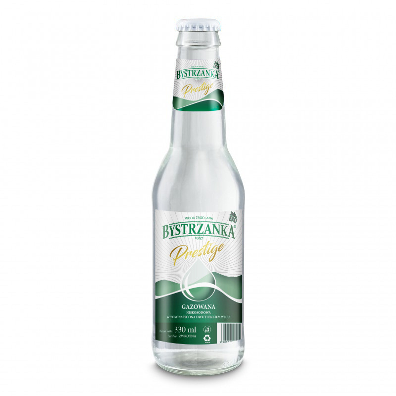 Woda źródlana gazowana 330ml (butelka szklana)